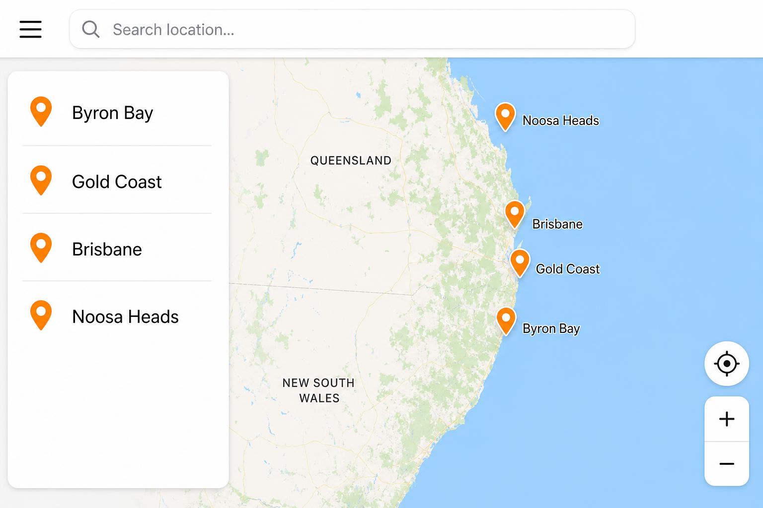 Save places, campsites and points of interest